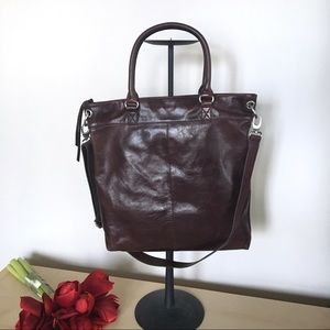 Halogen genuine leather satchel